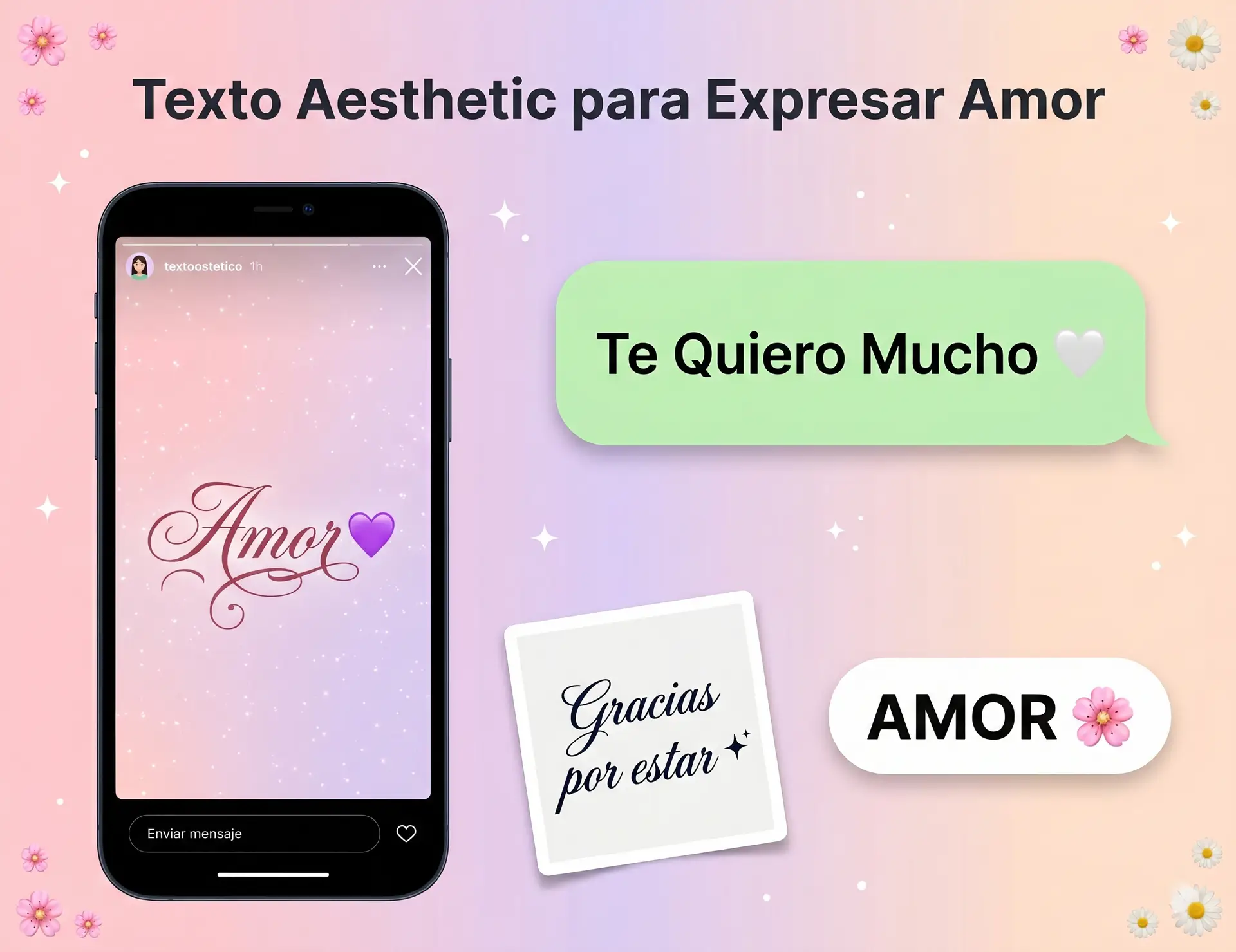 Letras aesthetic para redes sociales