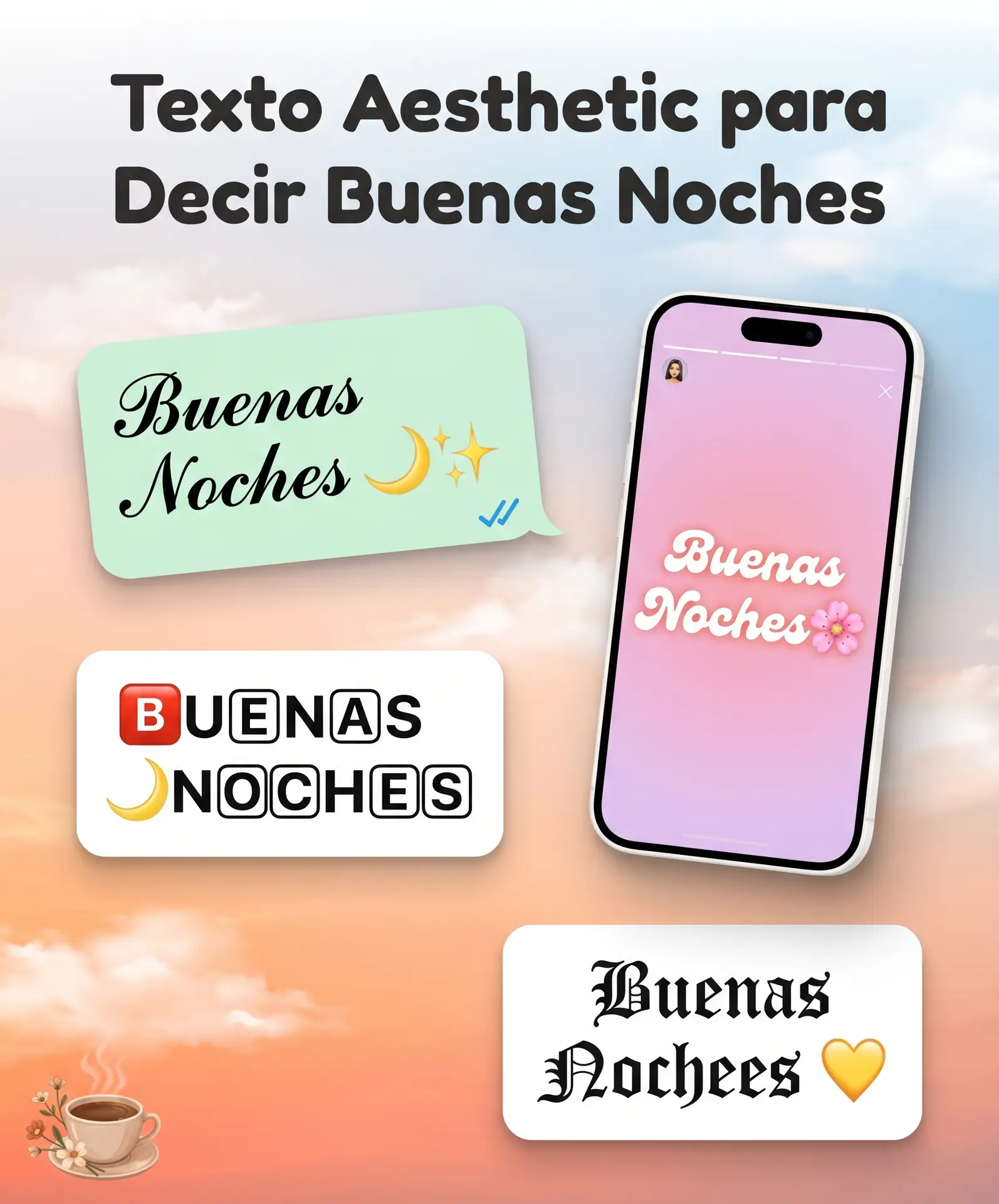 Mensajes de buenos días y bienvenida con letras aesthetic para grupos de WhatsApp y Discord