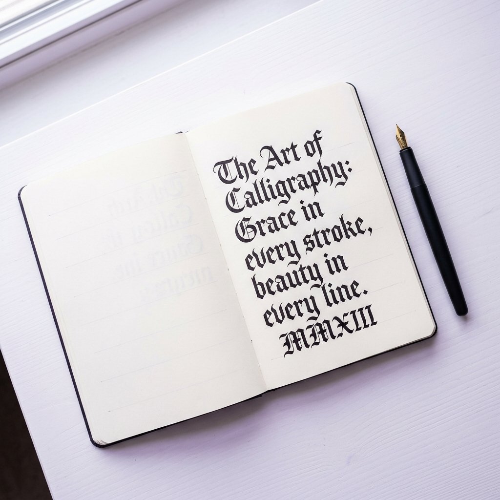 Letras goticas bonitas en caligrafía